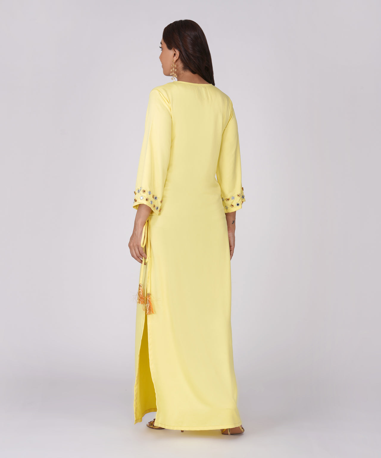 BUTTER YELLOW  LONG KURTA DRESS