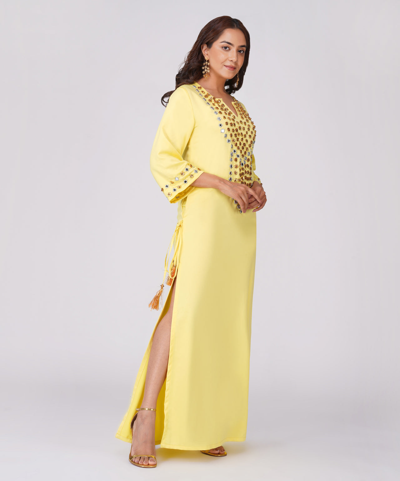 BUTTER YELLOW  LONG KURTA DRESS
