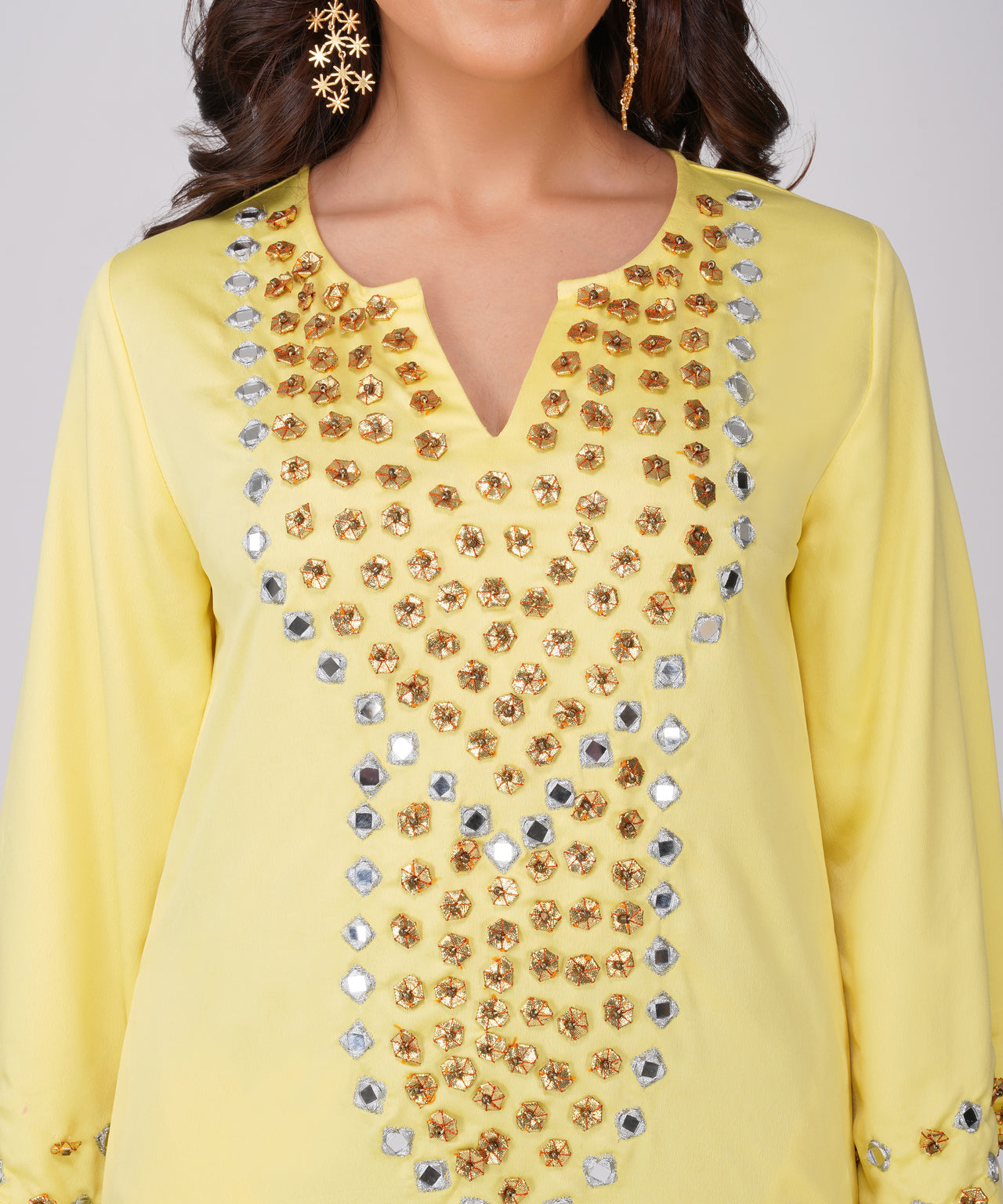 BUTTER YELLOW  LONG KURTA DRESS