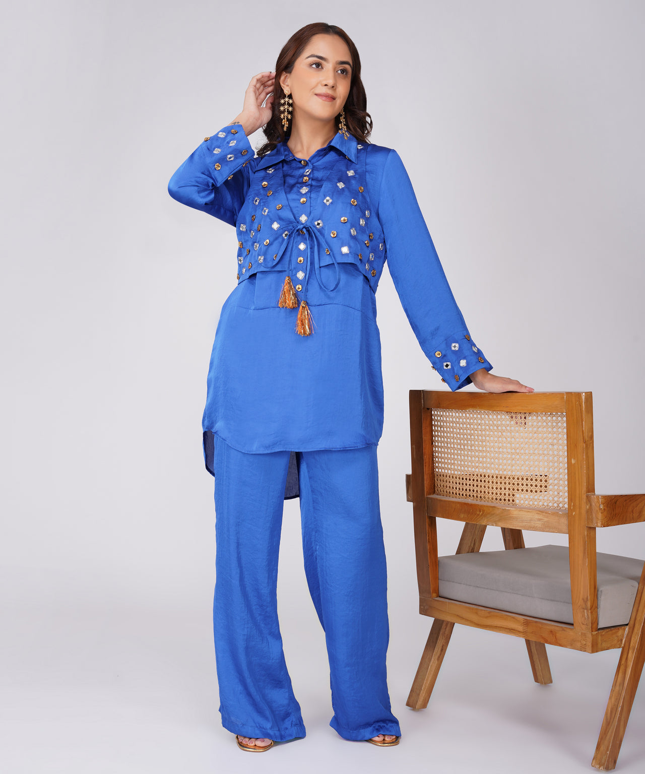 COBALT BLUE VEST SET