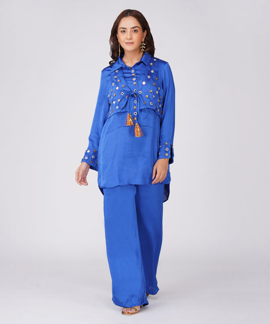 COBALT BLUE VEST SET