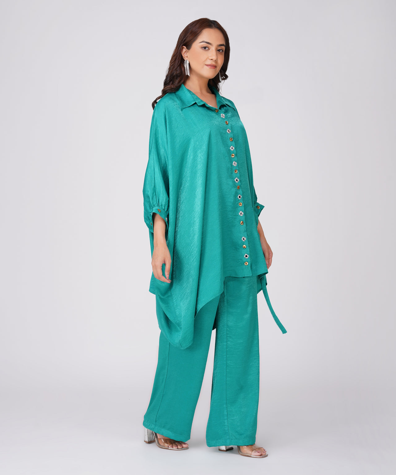 LAGOON GREEN KAFTAN SET