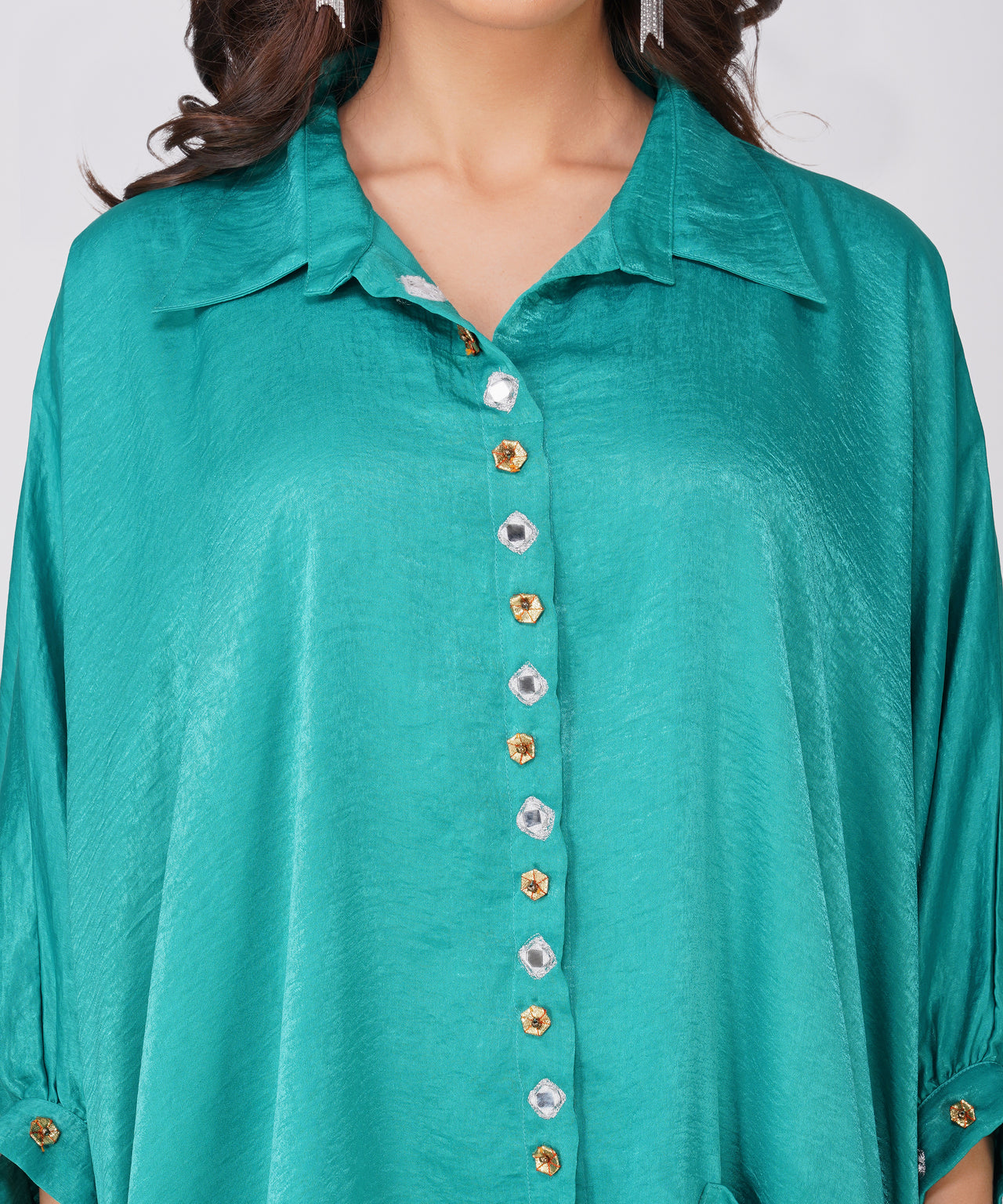 LAGOON GREEN KAFTAN SET