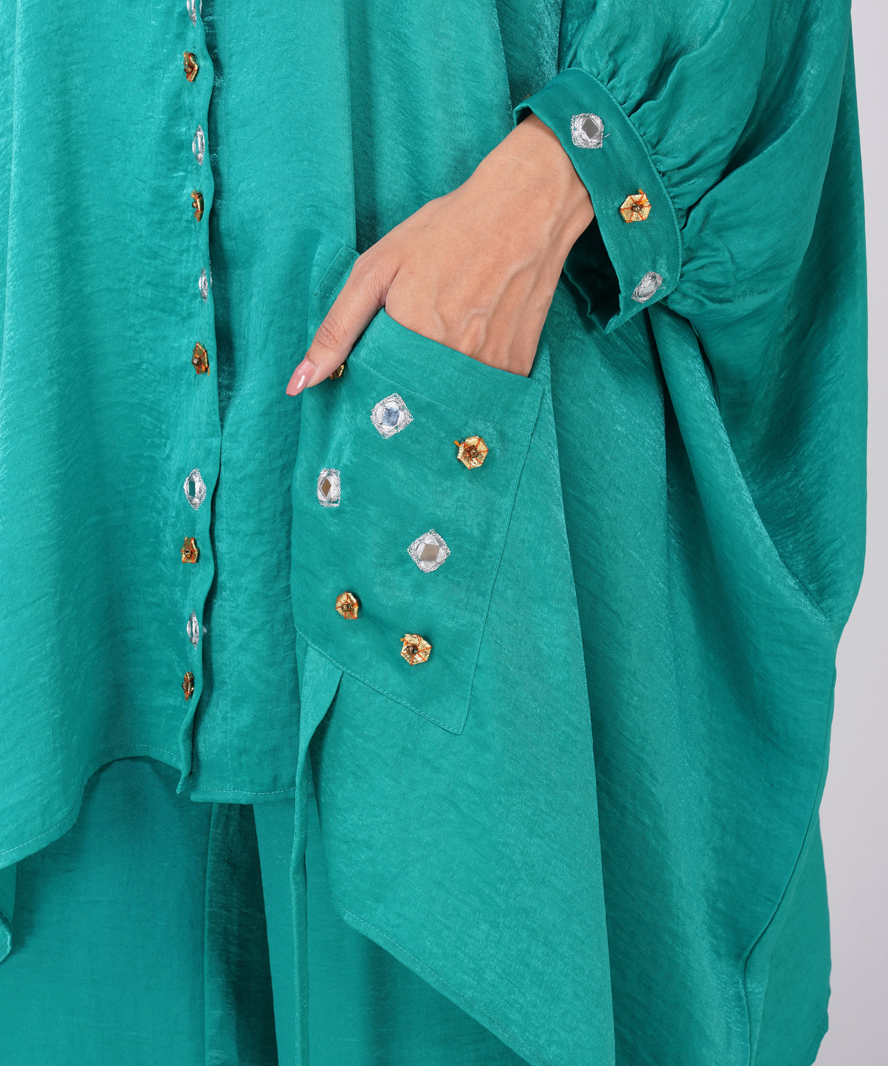 LAGOON GREEN KAFTAN SET