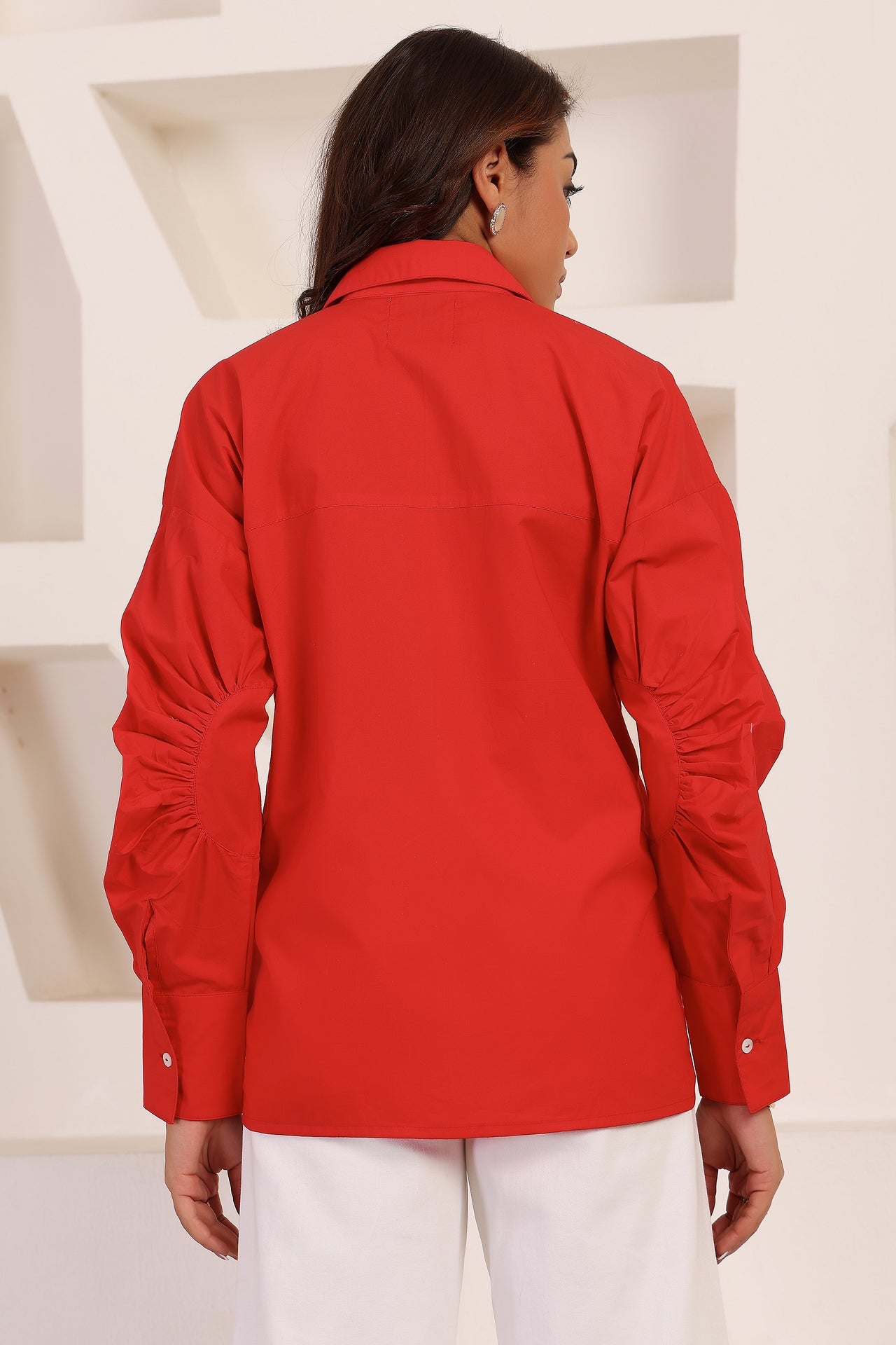 PEARLA SHIRT IN CHILLI