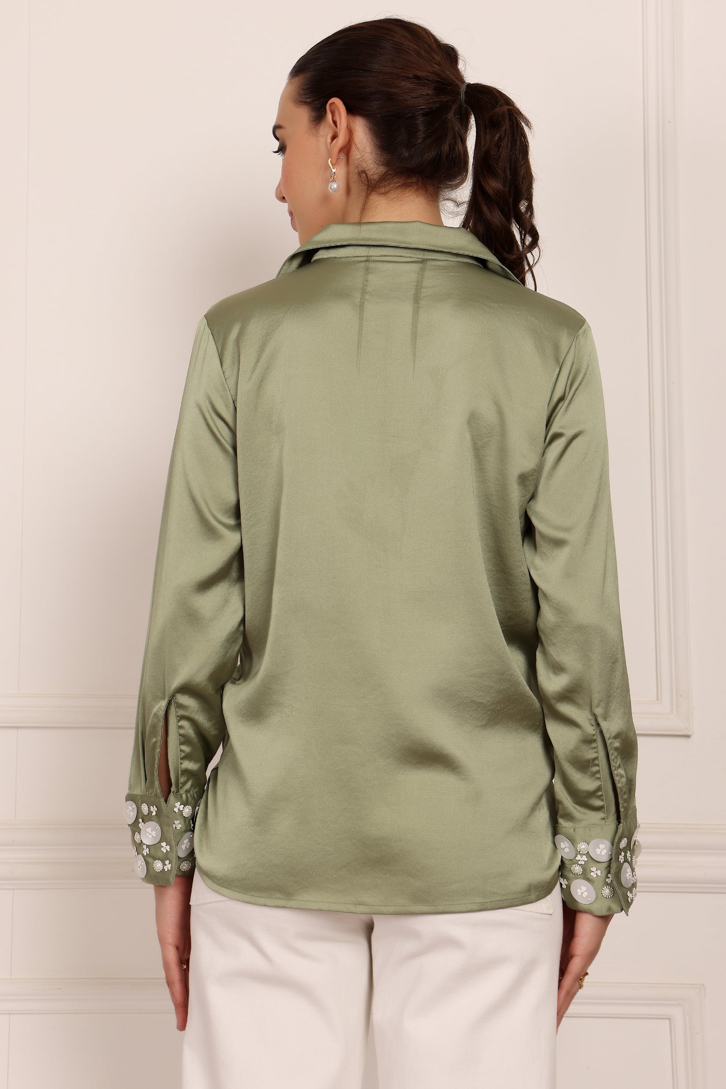 MIREN TOP IN MOSS GREEN