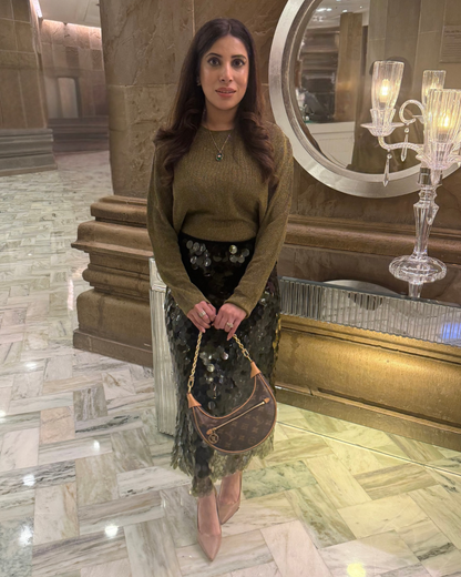 Kale Sequin skirt