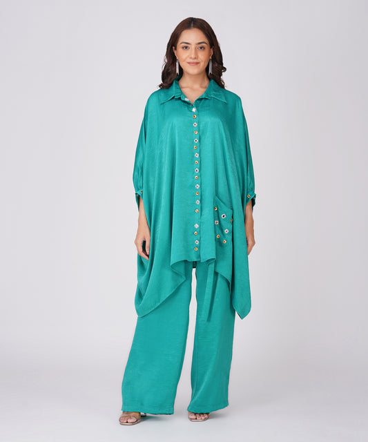LAGOON GREEN KAFTAN SET