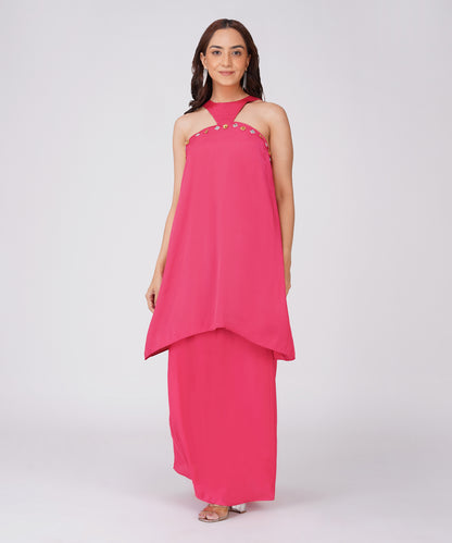 HOT PINK SKIRT SET