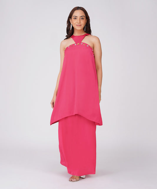 HOT PINK SKIRT SET