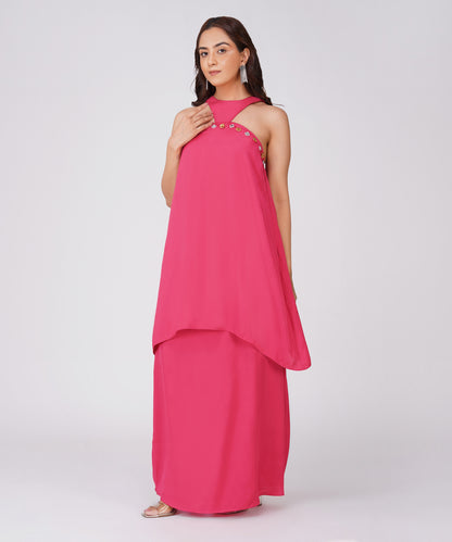 HOT PINK SKIRT SET