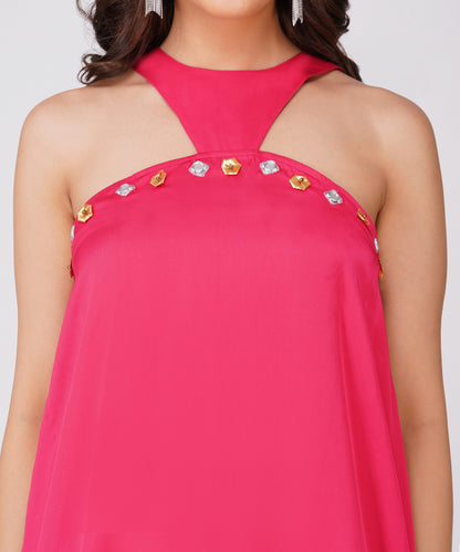 HOT PINK SKIRT SET