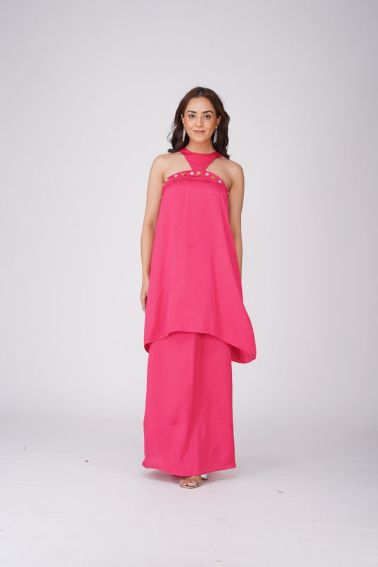 HOT PINK SKIRT SET