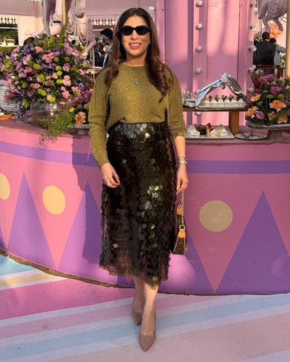 Kale Sequin skirt