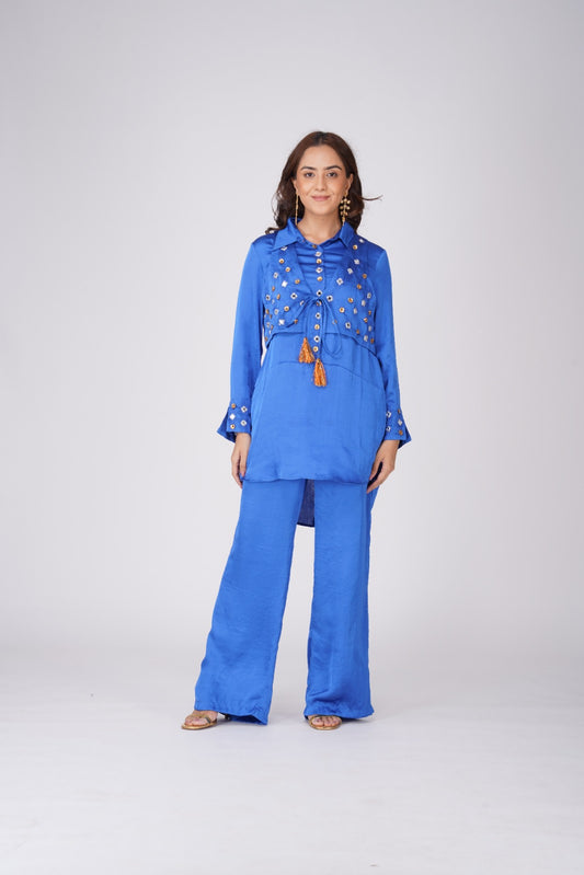COBALT BLUE JACKET-SET
