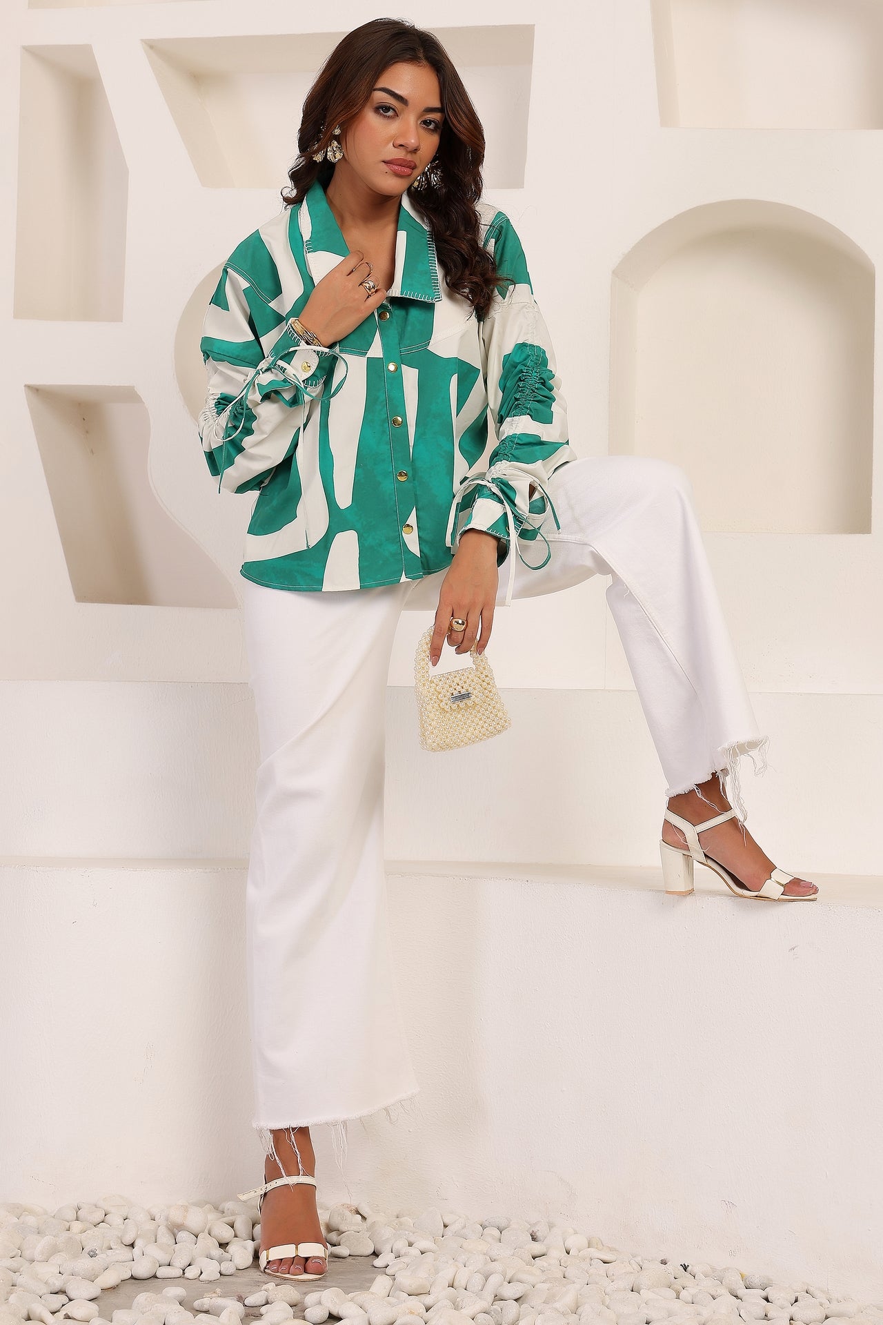 LIRIEN SHIRT IN SEAFERN GREEN